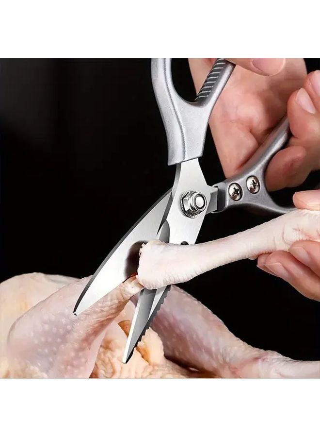 Professional 8 5 Inch Stainless Steel Kitchen Scissors With Aluminum Alloy Handle - Image 1